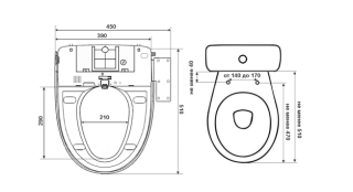 Электронная крышка - биде TIMO TE-710